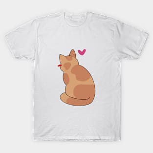 Orange cat t-shirt love T-Shirt